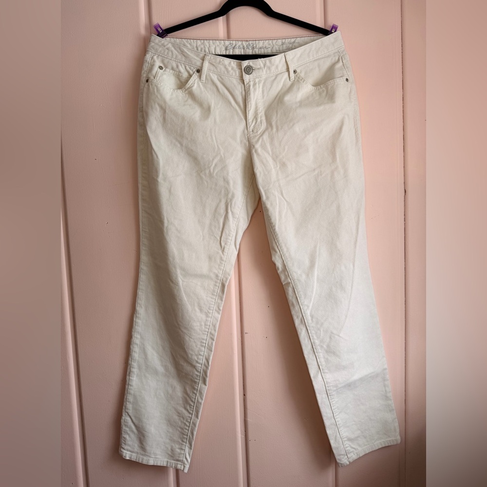 Eddie Bauer Women’s Off-White Corduroy Pants Sz 12